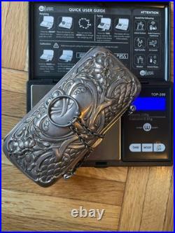 Antique English Sterling Silver Coin Purse Compact 83 grams