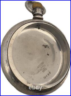 Antique Fahy's No. 1 Open Face Pocket Watch Case for 18 Size Coin Silver
