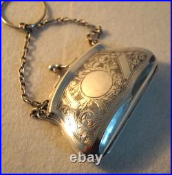 Antique George V Silver Coin Purse Chester 1919 44gm