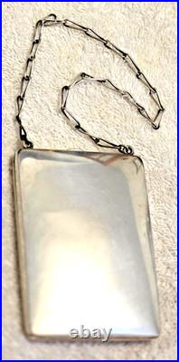 Antique James E Blake Co Sterling Silver Coin & Compact Purse