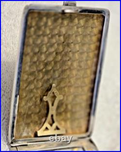 Antique James E Blake Co Sterling Silver Coin & Compact Purse