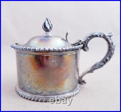 Antique R & W Wilson Coin Silver Mustard Pot