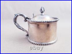 Antique R & W Wilson Coin Silver Mustard Pot