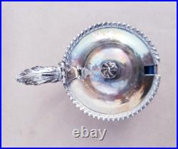 Antique R & W Wilson Coin Silver Mustard Pot