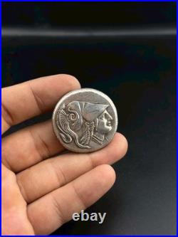 Antique Roman Empire Silver Coin King Face Roman Rare