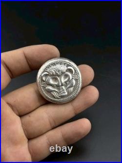 Antique Roman Empire Silver Coin King Face Roman Rare