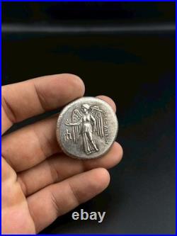 Antique Roman Empire Silver Coin King Face Roman Rare