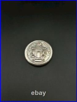 Antique Roman Empire Silver Coin King Face Roman Rare