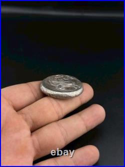 Antique Roman Empire Silver Coin King Face Roman Rare