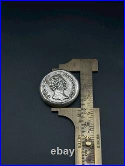 Antique Roman Empire Silver Coin King Face Roman Rare