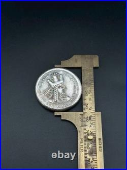 Antique Roman Empire Silver Coin King Face Roman Rare