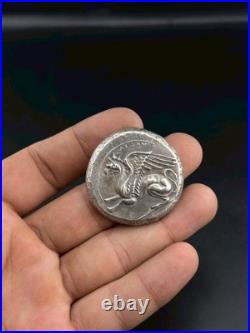 Antique Roman Empire Silver Coin King Face Roman Rare