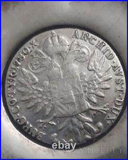 Antique Silver 800 Ashtrays Coins Double Headed Eagle THERESIA AUSTRIA Hungary