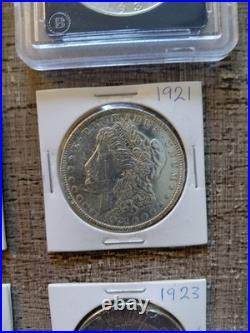 Antique Silver Coins Morgan Silver Dollar Liberty Peace Silver Dollar Lot Of 9
