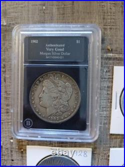 Antique Silver Coins Morgan Silver Dollar Liberty Peace Silver Dollar Lot Of 9