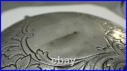 Antique Victorain Art Nouveau Sterling Silver Coin Purse Compact