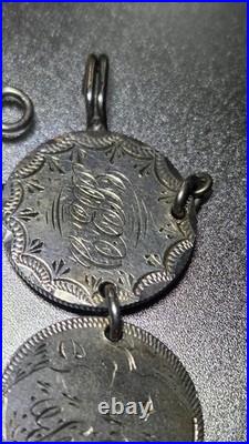 Antique Victorian Charm Bracelet Coin Silver Sitting Liberty Circa 1891 Wow