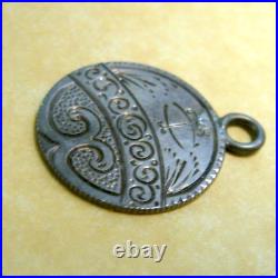 Antique Victorian Diamond Set Love Token Dime Coin Charm 1862 Engraved TC CT