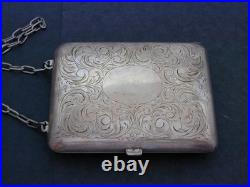 Antique Victorian Sterling Dance Purse Coin Calling Card Cigarette Case Silver