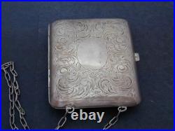 Antique Victorian Sterling Dance Purse Coin Calling Card Cigarette Case Silver