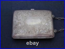 Antique Victorian Sterling Dance Purse Coin Calling Card Cigarette Case Silver