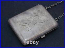 Antique Victorian Sterling Dance Purse Coin Calling Card Cigarette Case Silver