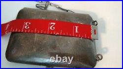 Antique Victorian sterling silver compact case purse coin wallet with chain