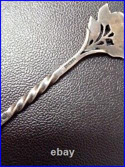 Antique or vintage Queen Victoria Rose Sterling Silver coin Spoon