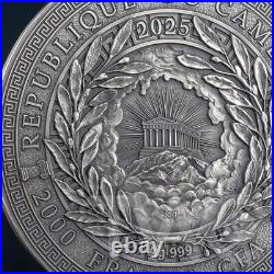 Apollo The Great Greek Mythology 2 oz Antique finish Silver Coin Cameroon 2025 Apollo The Great Greek Mythology 2 oz Antique finish Silver Coin Cameroon 2025