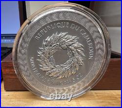 Apollo and The Muses Celestial Beauty 5 oz Antique finish Ag Coin Cameroon 2022 Apollo and The Muses Celestial Beauty 5 oz Antique finish Ag Coin Cameroon 2022