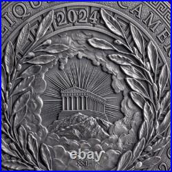 Athena The Great Greek Mythology 2 oz Antique finish Silver Coin Cameroon 2024