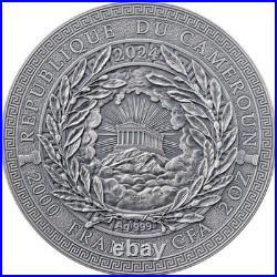 Athena The Great Greek Mythology 2 oz Antique finish Silver Coin Cameroon 2024