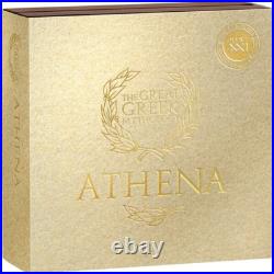 Athena The Great Greek Mythology 2 oz Antique finish Silver Coin Cameroon 2024