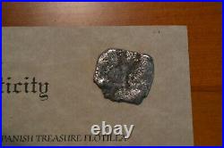 Authentic Shipwreck Artifact Silver Coin Mel Fisher 1715 4 Reale