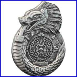 Aztec Mayan Dragon DRAGONS OF THE WORLD 2025 $1 1oz Silver Coin Fiji NGC MS70