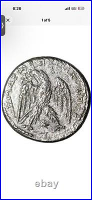 BEAUTIFUL Large Silver Roman Coin w COA Eagle Facing Wings Spread CERTIFIED