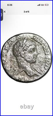 BEAUTIFUL Large Silver Roman Coin w COA Eagle Facing Wings Spread CERTIFIED