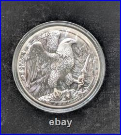 Bald Eagle in Battle 2oz. 999 Silver 2 Guards 2024 Truth Guard Antique Finish