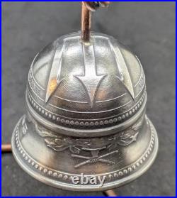 Barbados Trident Silver Coin Bell Guardian Gremlin Bell 2oz. 999 Antiqued