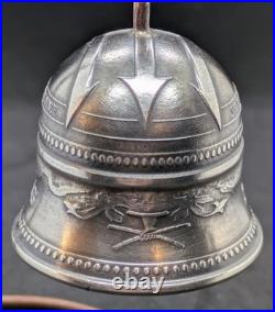Barbados Trident Silver Coin Bell Guardian Gremlin Bell 2oz. 999 Antiqued