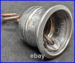 Barbados Trident Silver Coin Bell Guardian Gremlin Bell 2oz. 999 Antiqued