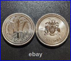 Barbados Trident Silver Coin Bell Guardian Gremlin Bell 2oz. 999 Antiqued