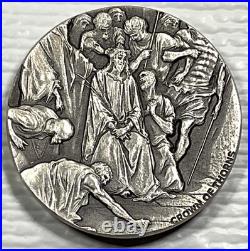 Biblical Series Crown Of Thorns 2019 $2 Niue 2 oz Silver Coin #827/1499 Box&COA