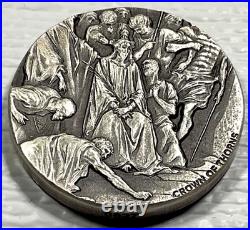 Biblical Series Crown Of Thorns 2019 $2 Niue 2 oz Silver Coin #827/1499 Box&COA