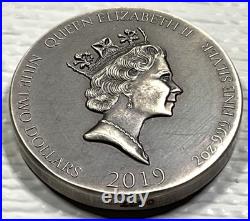 Biblical Series Crown Of Thorns 2019 $2 Niue 2 oz Silver Coin #827/1499 Box&COA