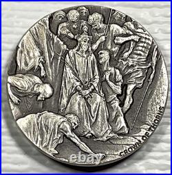 Biblical Series Crown Of Thorns 2019 $2 Niue 2 oz Silver Coin #827/1499 Box&COA