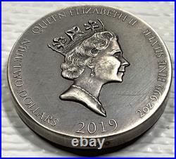 Biblical Series Crown Of Thorns 2019 $2 Niue 2 oz Silver Coin #827/1499 Box&COA Biblical Series Crown Of Thorns 2019 $2 Niue 2 oz Silver Coin #827/1499 Box&COA