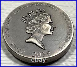 Biblical Series Crown Of Thorns 2019 $2 Niue 2 oz Silver Coin #827/1499 Box&COA