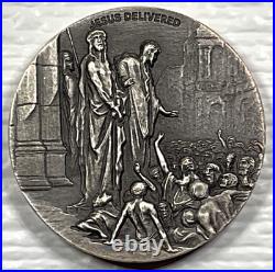 Biblical Series Jesus Delivered to be Crucified Niue 2 oz Silver Coin #922/1499