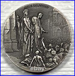 Biblical Series Jesus Delivered to be Crucified Niue 2 oz Silver Coin #922/1499